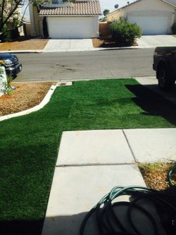 I have recycled turf at $0.50 a square foot you can't beat this three rolls left call now and buy Damon 714-322-3679