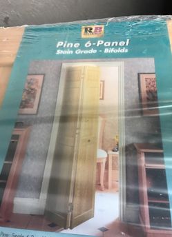 Brand new pine 6 panel bifold door 32x80x1-1/8