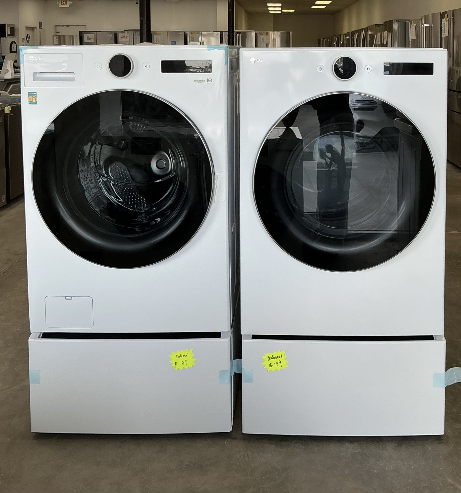 LG 4.5 cu. ft. Front Load Washer 7.4 cu. ft. Vented Electric Dryer $19 Down Payment 