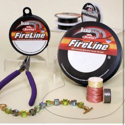 The Beadsmith Fireline by Berkley – Micro-Fused Braided Thread – 10lb. Test, 008”/.20mm Diameter, 125 Yard Spool, Crystal Color – Super Strong Stringi