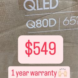 SAMSUNG 65-Inch Class QLED 4K Q80D Series Quantum HDR, Dual LED, Object Tracking Sound Lite, Q-Symphony, Motion Xcelerator, Gaming Hub, Smart TV with 