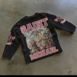 Saint Michael black and pink long sleeve #goth