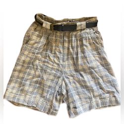 Vintage Shorts Plaid Hugh Waisted Womens 