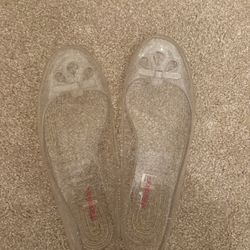 Xhilaration Clear Women's Jelly Flats with Bow Detail