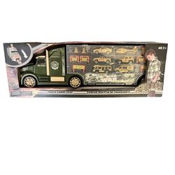 Brand New In Box Military Transporter Truck Carrying Case for Toy Cars Set