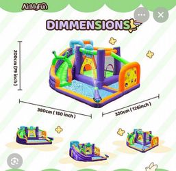 HECCEI Giant Inflatable Water Bounce House with Trampoline, Water Slide, and Pool, with 450W Air Blower and a Carry Bag (Limited Edition-Snails