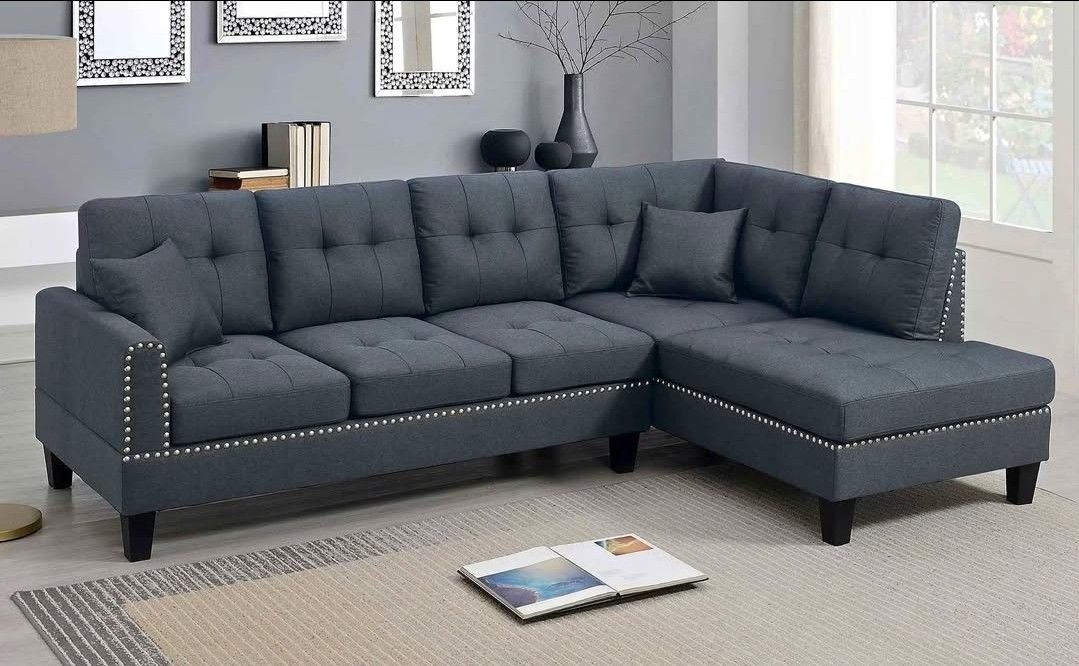 BRAND NEW 2PC SECTIONAL SOFA SET WITH ACCENT PILOWS INCLUDED $329