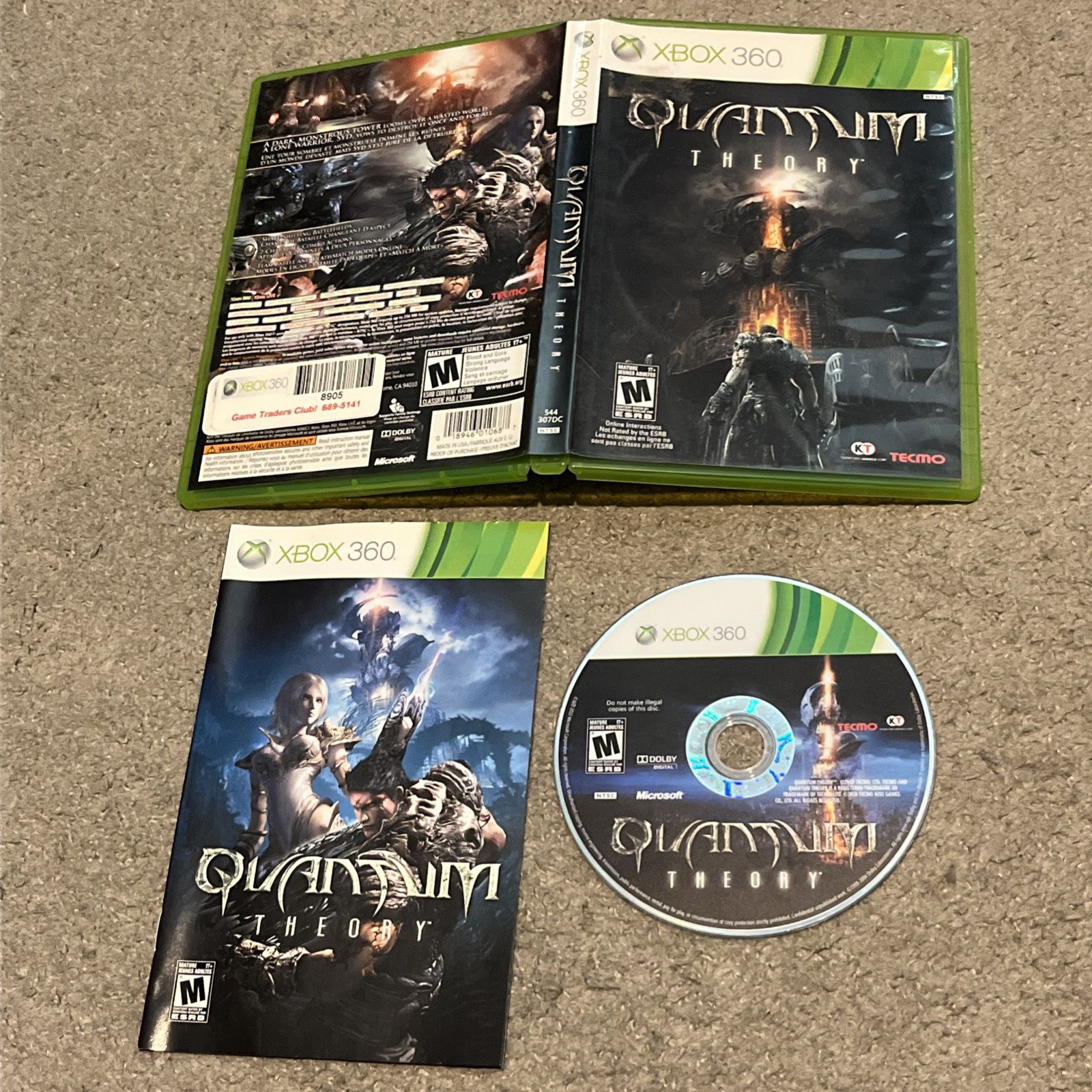 Quantum Theory (Microsoft Xbox 360, 2010) CIB Complete w/ Manual