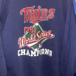 Vintage Champion Twins World Series 1987 Sz XL Fits M
