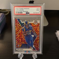 PSA 9 Cam Akers NFL Debut Mosaic Reactive Orange
