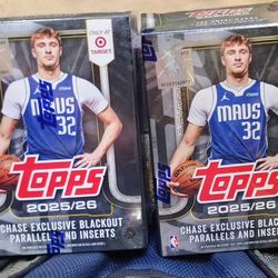 2025-26 TOPPS BASKETBALL BLACK OUT BLACK  FRIDAY! TARGET NBA  VALUE BLASTER BOX