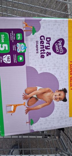 Parents choice dry and gentle diapers size 5and  162count