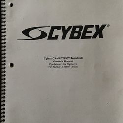Cybex Fitness Equipment User Manual