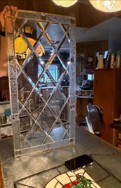 Leaded Beveled Glass Panel