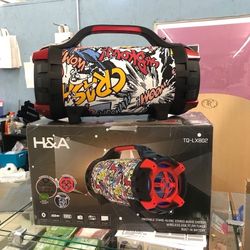 H&A Portable Wireless Speaker with LED Lights