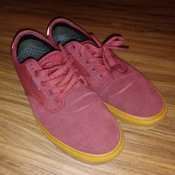 Burgundy Pair Of Vans 