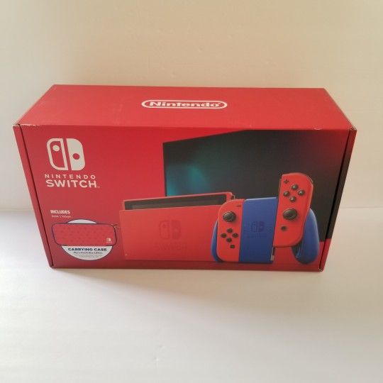 Nintendo Switch MARIO RED BLUE Limited Edition Console w/ Carrying