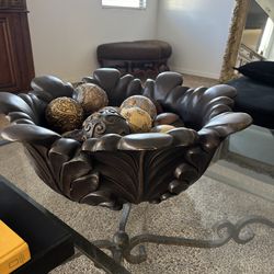 Large carved center bowl