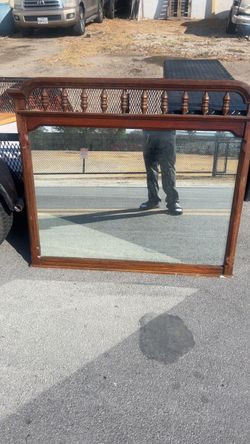 Wooden vintage mirror