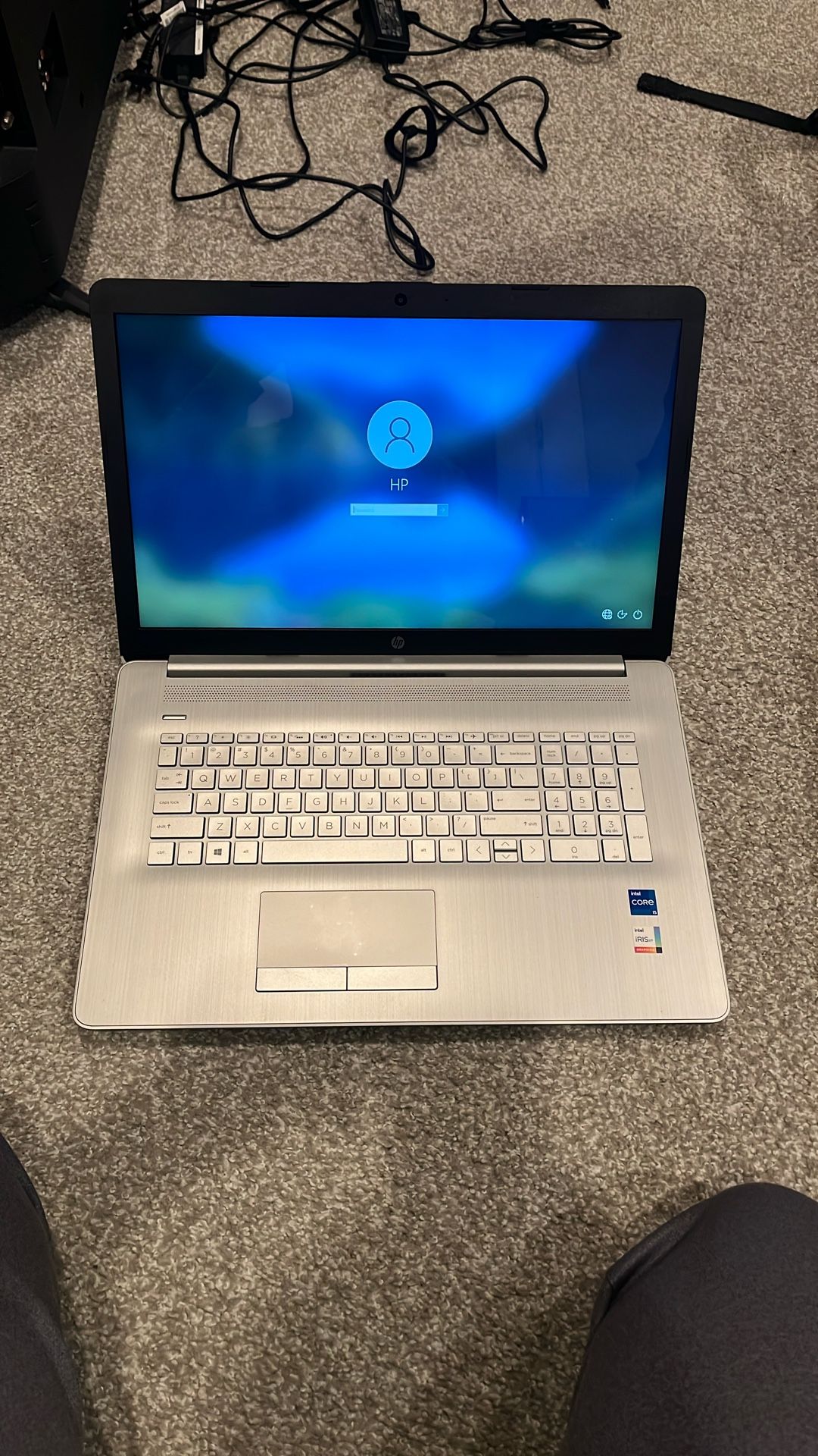 HP 17.3 Inch Laptop Intel 11th Gen i5-1135G7, 12GB RAM, 1TB HDD, DVD+RW, Silver, Windows 10Home