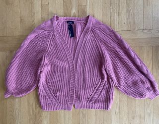 NWT Leo & Viola Pink Ooen Front Cardigan Saks Size Small