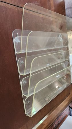 Vintage 1975 Acrylic Magazine Display Rack