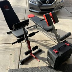 Work Out Bench And Weights 
