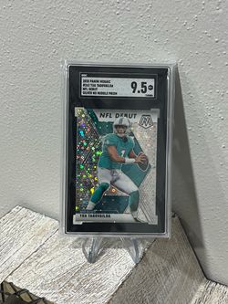 2020 Panini Mosaic - NFL Debut Tua Tagovailoa #262 No Huddle Silver Prizm (RC)