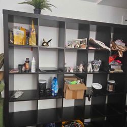 Shelf unit, black-brown