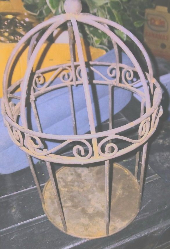Vintage wrought Iron bird cage