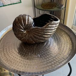 Silver Shell Planter - Never Used - $20
