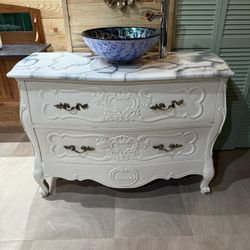 ✨ One-of-a-Kind 46” French Elegance Vanity Sink ✨