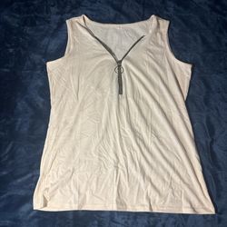 zip up tank top 