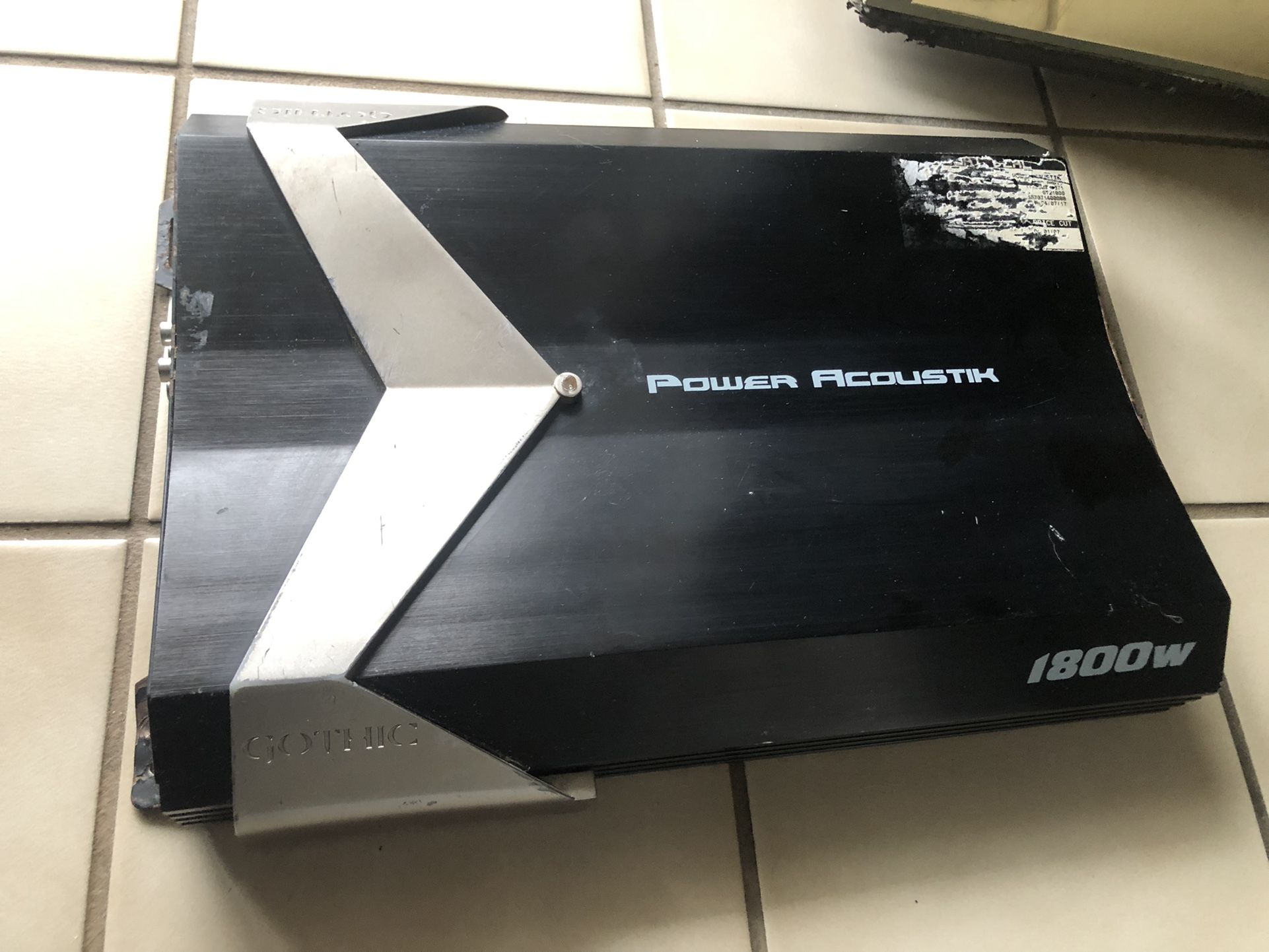 Power Acoustik Gothic GT GT2-1800 Car Amplifier, 720 W RMS, 1800 W