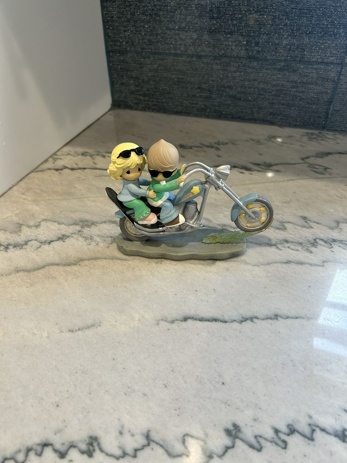 Precious Moment Motorcycle. 6 1/2 X 4 1/2