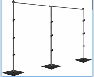 EMART Heavy-Duty Backdrop Stand – 8.5 x 20 ft Pipe and Drape System Photo Backdrop Stand with Carry Bag and Metal Steel Bases – Wedding Backdrop Stand