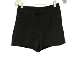 Black Pleated Shorts 