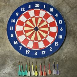 Dart Board With Darts