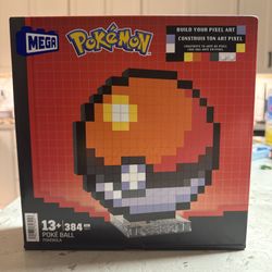 Mega Bloks Pokemon Classic Poke Ball, Pixel Art, 342 Piece Building Set NEW
