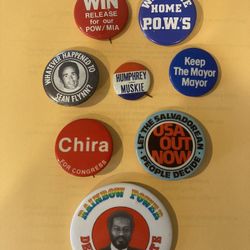Vintage political pinback button lot
