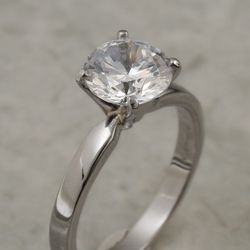 Platinum Engagement Ring - Certified & Appraised Charles & Colvard - 2.05 ct Diamond