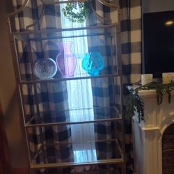 2 Glass & Metal  Shelves 