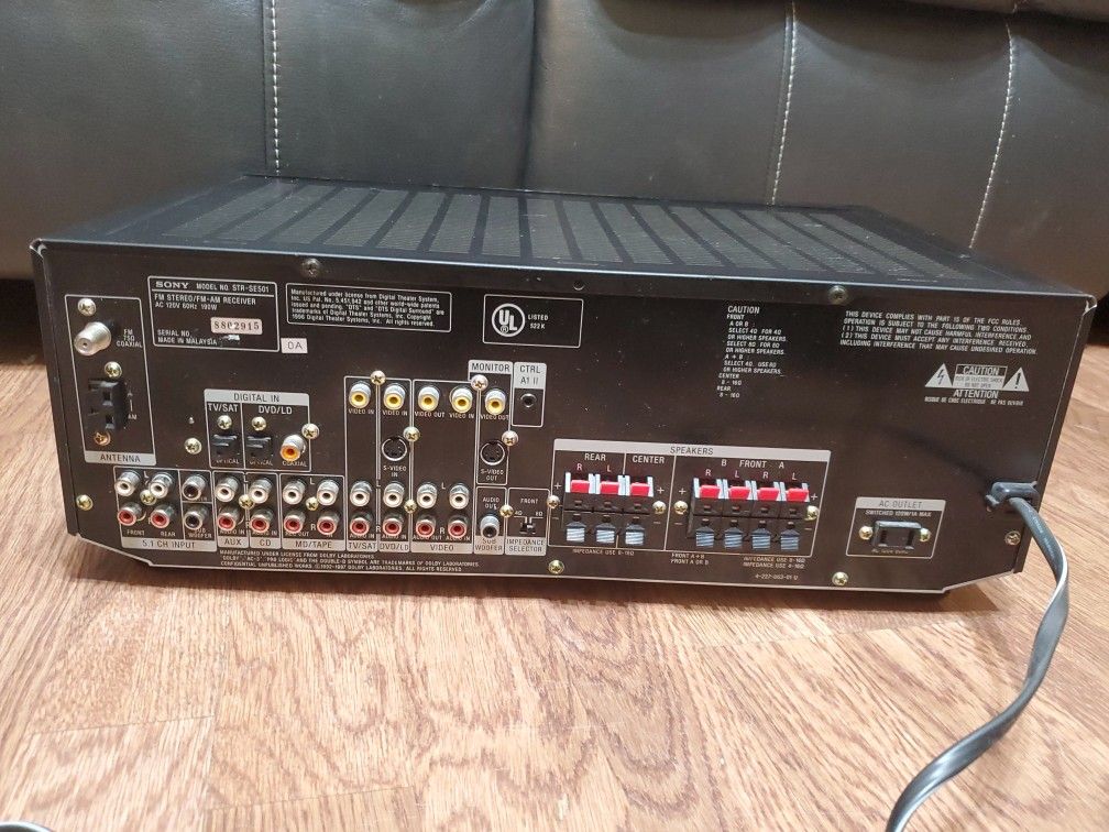 SONY STRSE501 5.1 Channel AM/FM Stereo Receiver Tested & Working