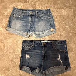 Women’s Blue Denim Sz 28 & 6/28 Shorts Lucky Brand & Celebrity Pink 