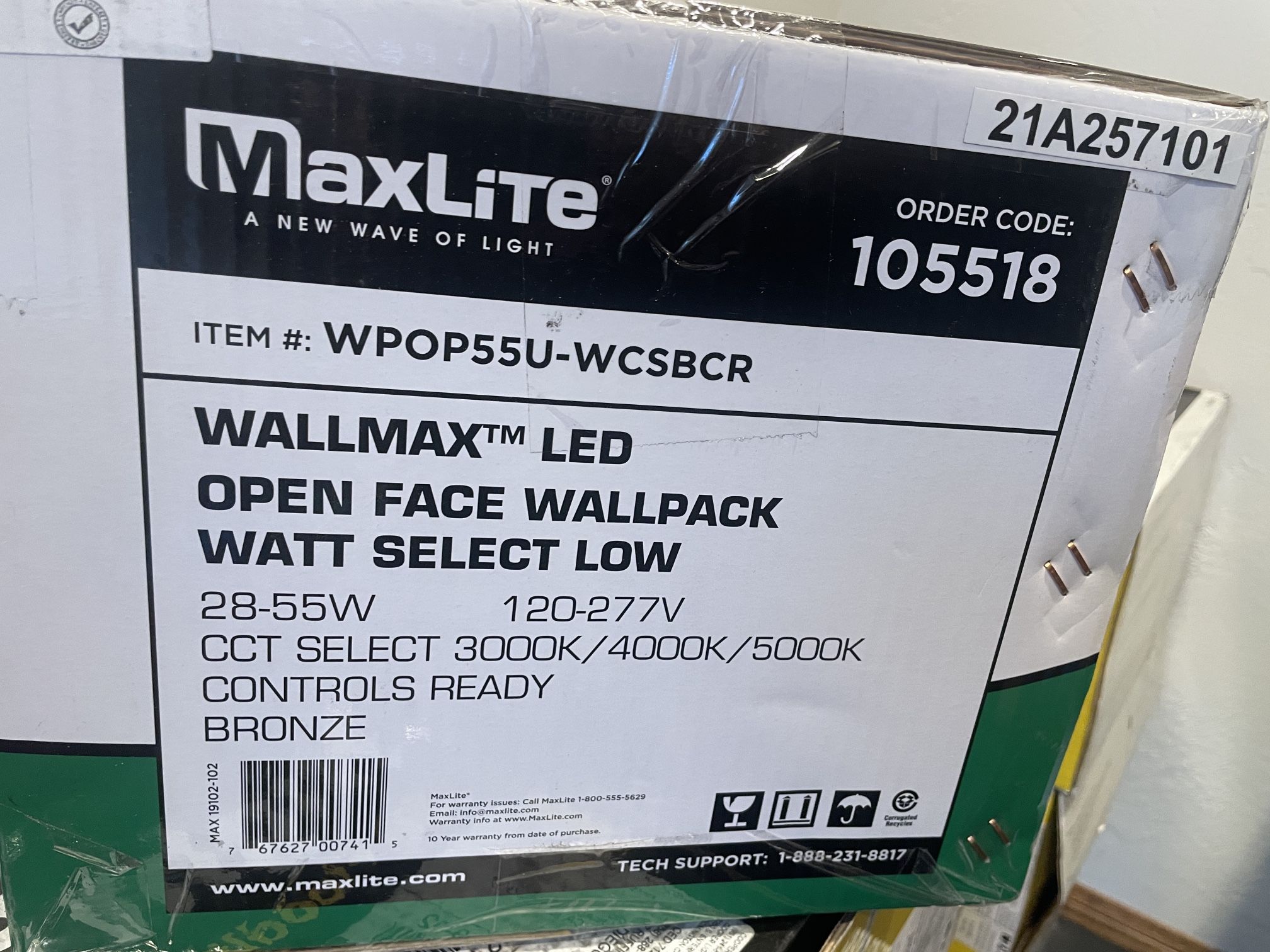 Maxlite Walmax Open Face Wall Pack LED Light