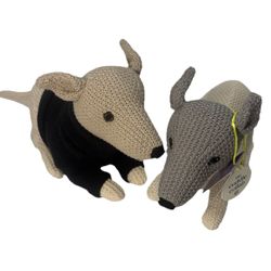 The TIK TOK Target Cuddle Collab Handmade Knitted Stuffed Dogs Set