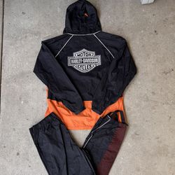 Harley Davidson Rain Suit Riding Windbreaker Set