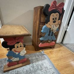 Minnie Mouse Furniture! Matching Drawer + Stool 
