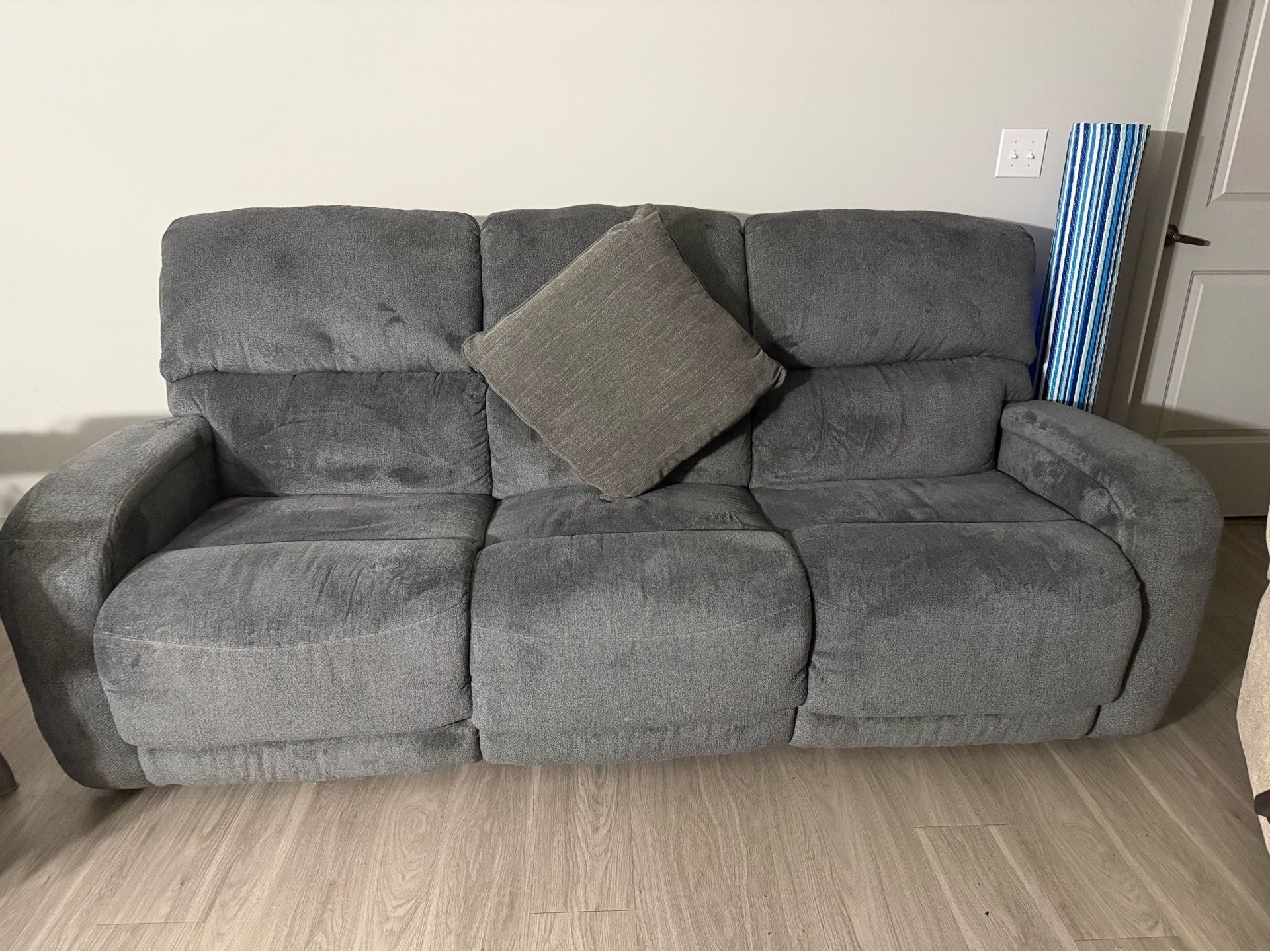 Move out sale | Sturdy recliner couch + swivel recliner chair