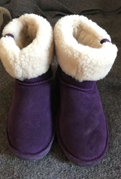 New Bear paw Purple Girls Boots size 5